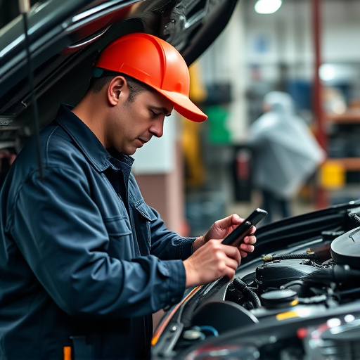 auto technician working