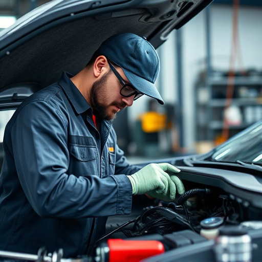 auto technician working