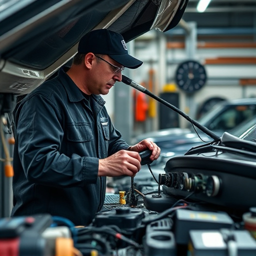 auto technician working