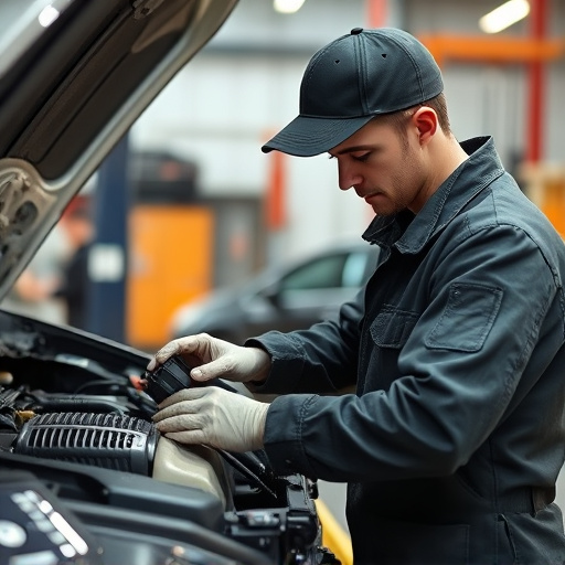 auto technician working