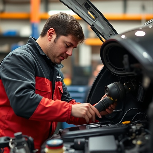 auto technician working