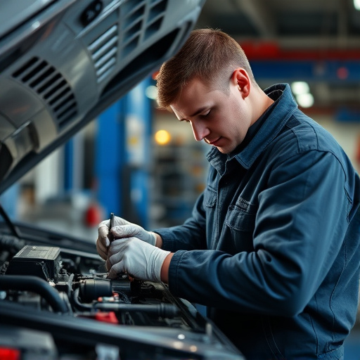 auto technician working