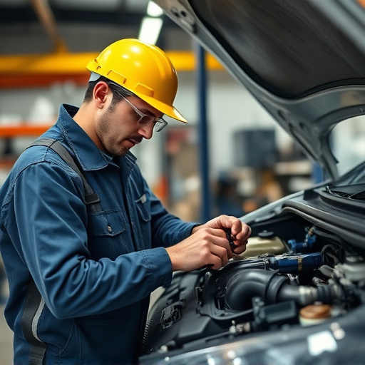auto technician working