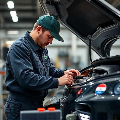 auto technician working