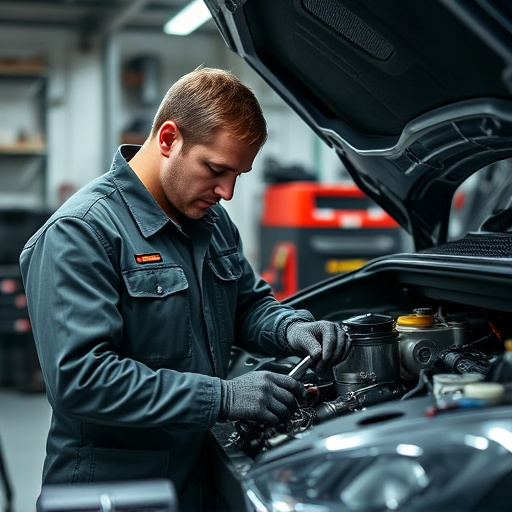 auto technician working