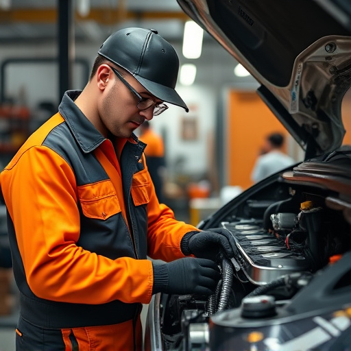 auto technician working