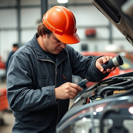 auto technician working
