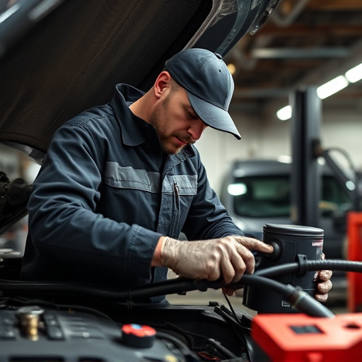 auto technician working