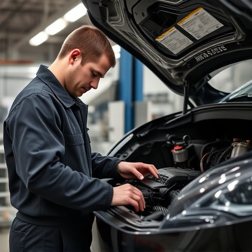 auto technician working