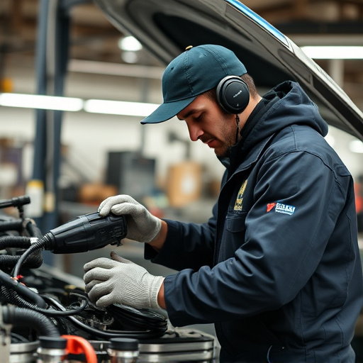 auto technician working