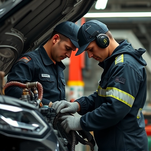 auto technician working