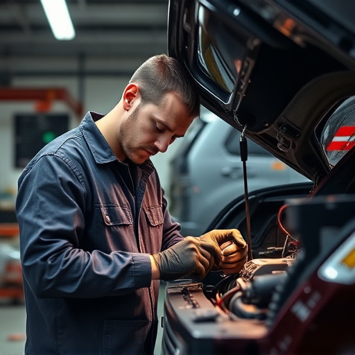auto technician working