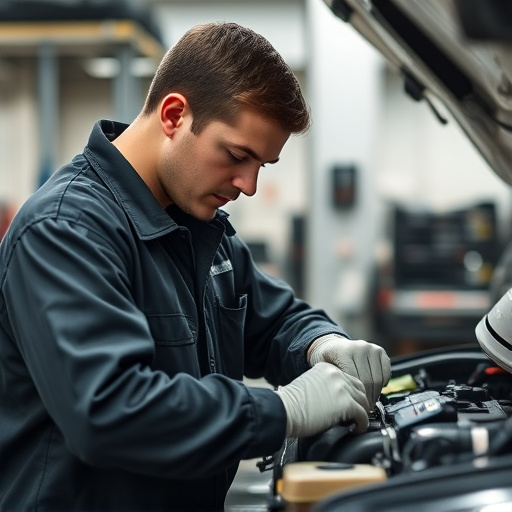 auto technician working