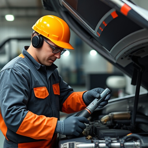 auto technician working