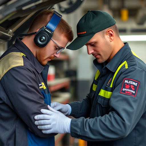 auto technician working