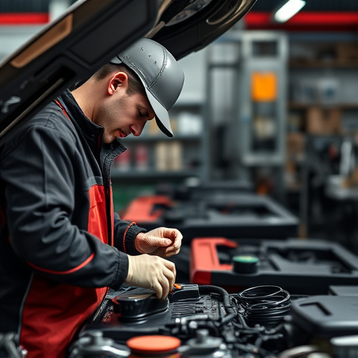auto technician working