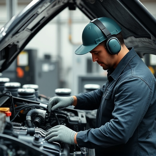 auto technician working