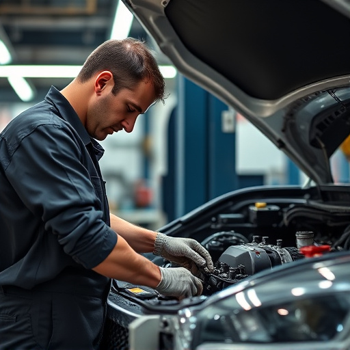 auto technician working