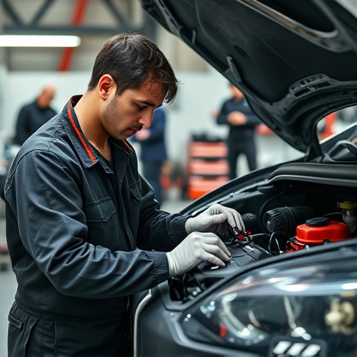 auto technician working