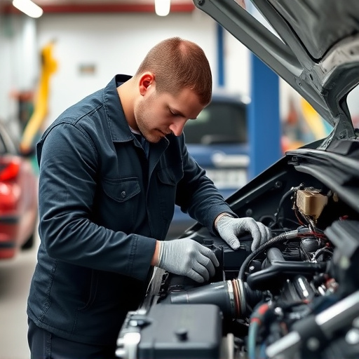auto technician working