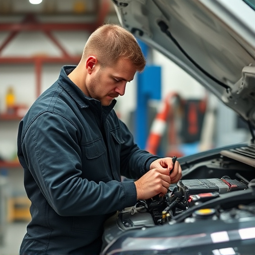 auto technician working