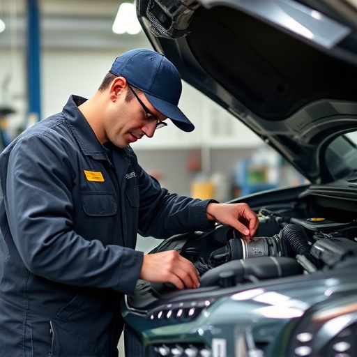 auto technician working