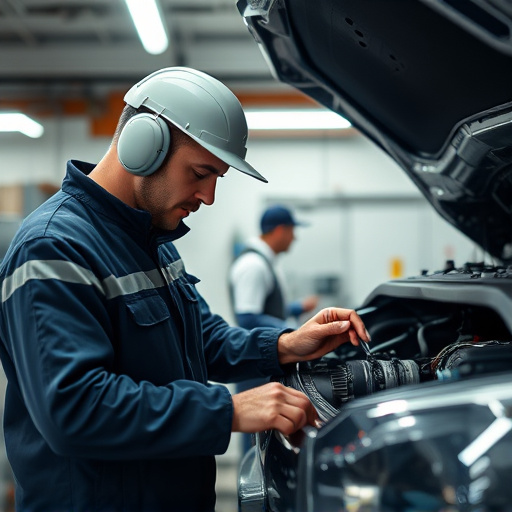 auto technician working
