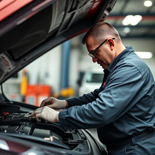 auto technician working