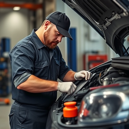 auto technician working