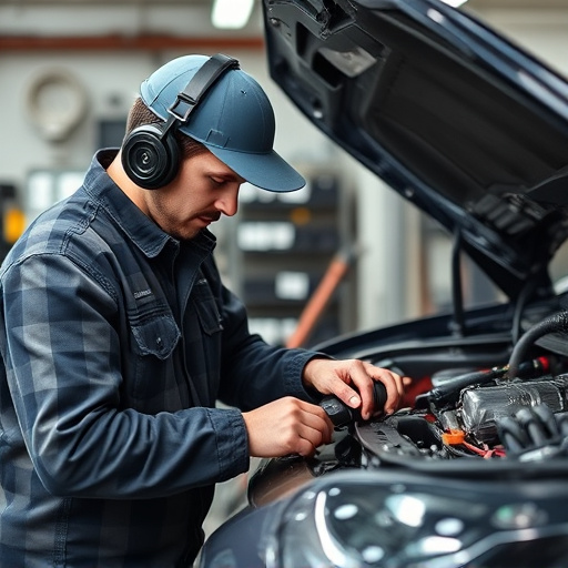 auto technician working