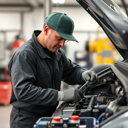 auto technician working