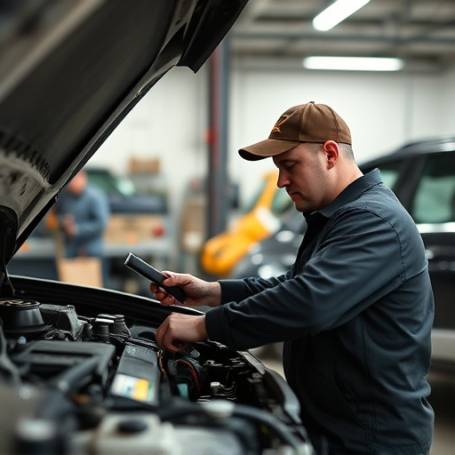 auto technician working