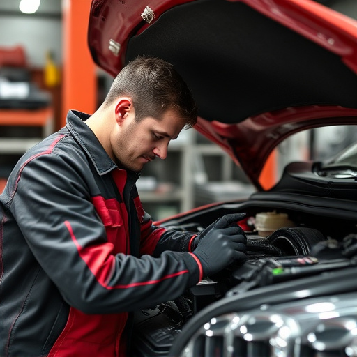 auto technician working