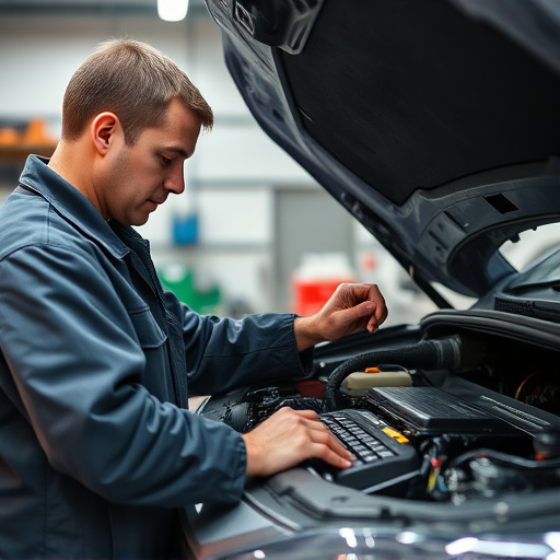 auto technician working