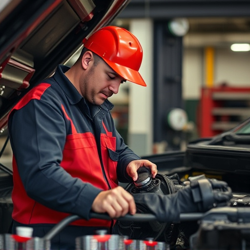 auto technician working