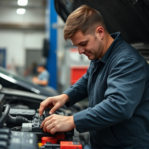auto technician working