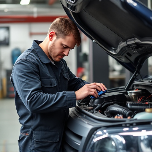 auto technician working