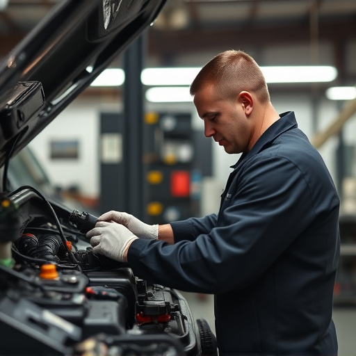 auto technician working