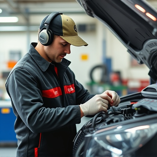 auto technician working