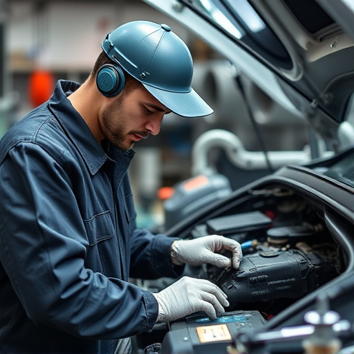 auto technician working