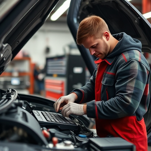 auto technician working