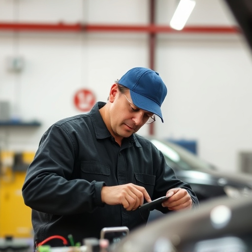 auto technician working