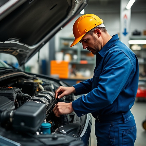 auto technician working