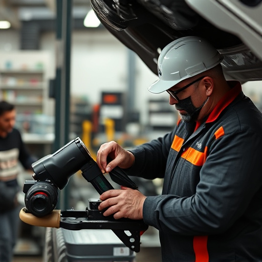 auto technician working