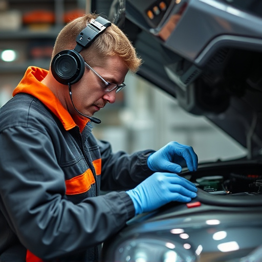 auto technician working