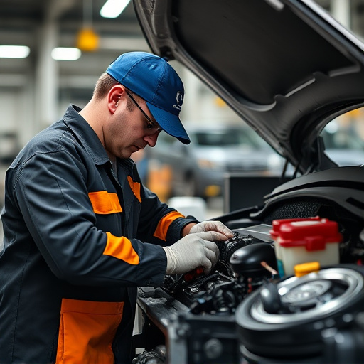 auto technician working