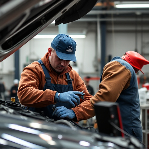 auto technician working