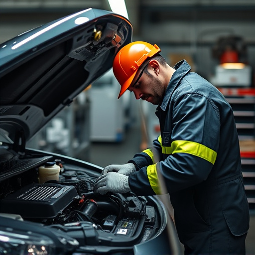 auto technician working