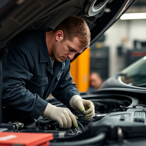 auto technician working