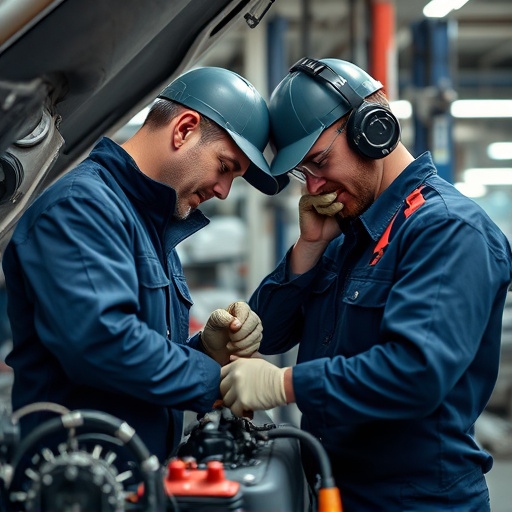auto technician working